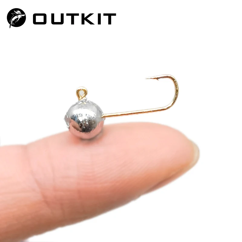 Fishing Hook Offset - OUTKIT 10 قطعة خطاف رأس تهزهز
