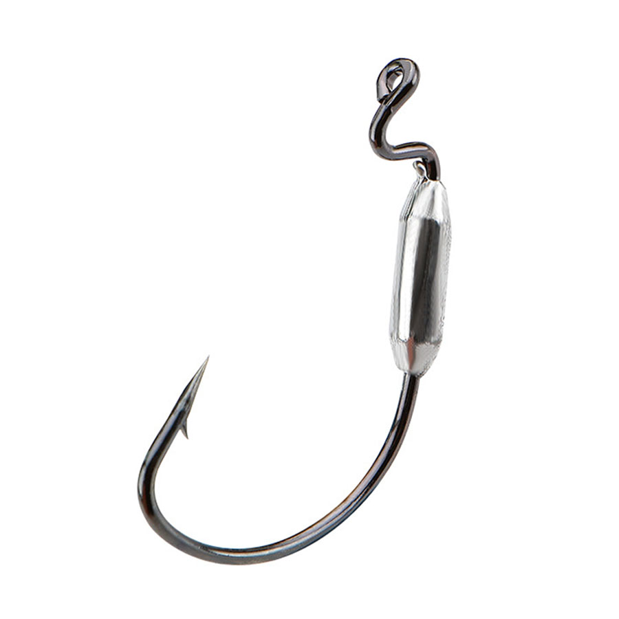 5 قطعة طعم دودة ناعمة 1/0 #    - مراجعة Fishing Hook Offset وسعره