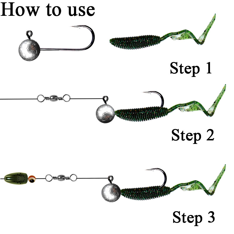 10 قطعة/الوحدة تهزهز رئيس الصي - مراجعة Fishing Hook Offset وسعره