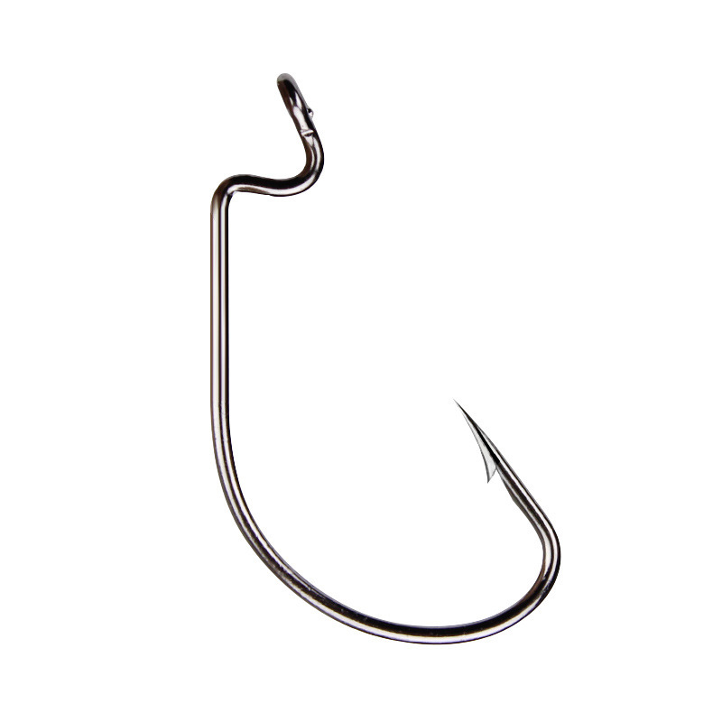 50 قطعة هوك دودة واسعة الكربون - مراجعة Fishing Hook Offset وسعره