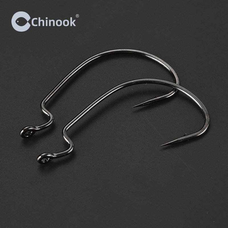 Chinook 20 قطعة واسعة دودة تكس - مراجعة Fishing Hook Offset وسعره