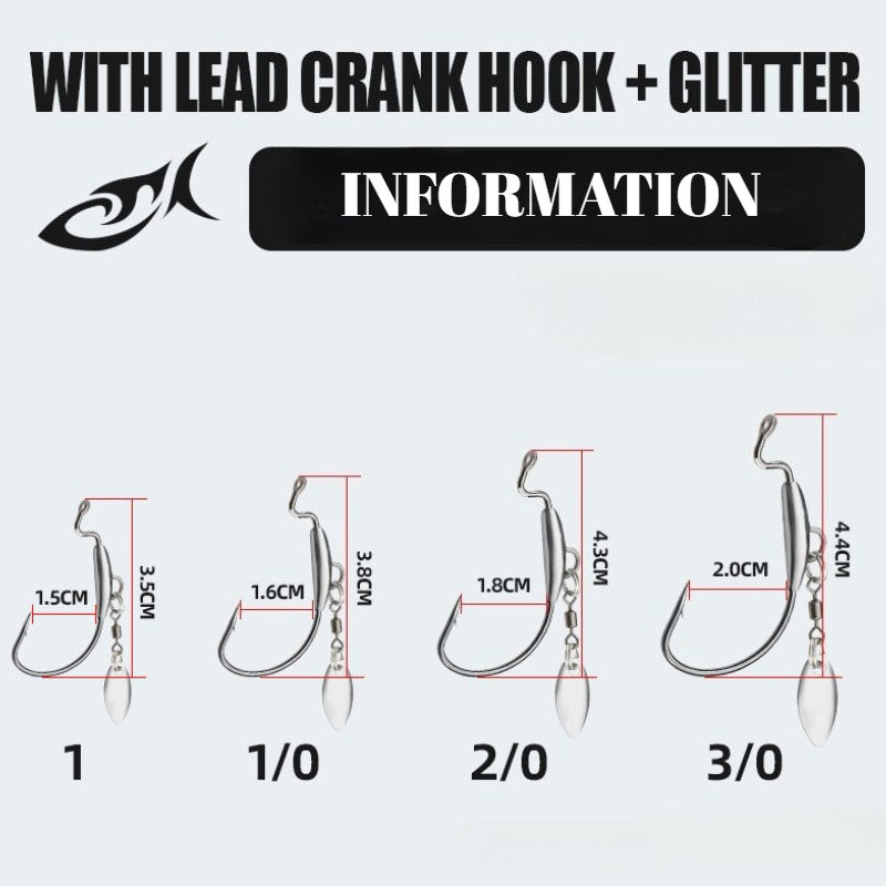 [TUODIAO] مجموعة رؤوس تهزهز بخ - مراجعة Fishing Hook Weedless وسعره