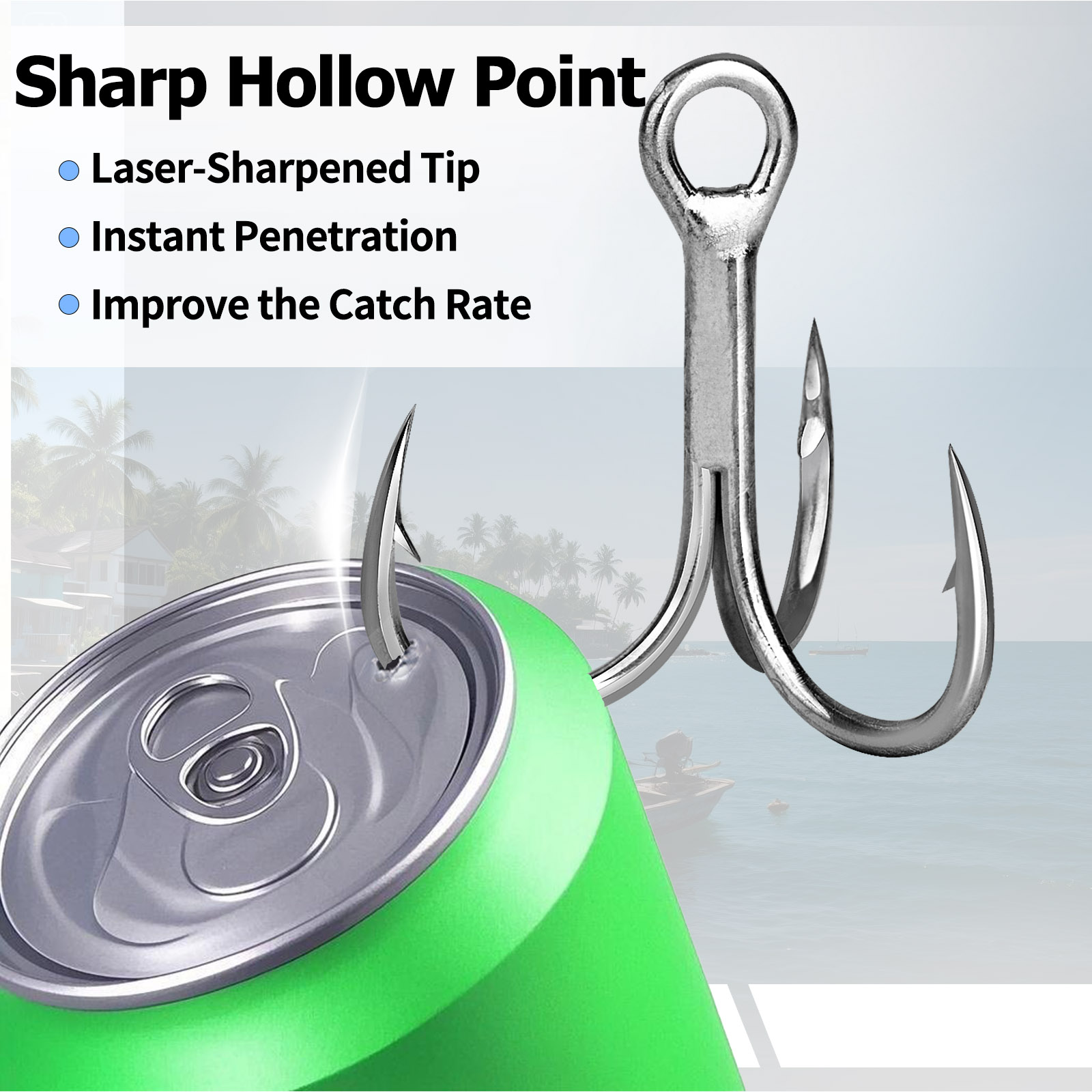 خطافات صيد ثلاثية 9KM للمياه ا - مراجعة Fishing Hook Offset وسعره