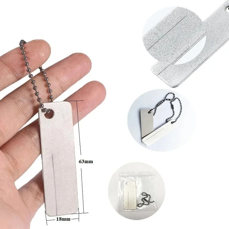 حجر شحذ ماسي صغير على شكل سلسل - مراجعة Fishing Hook Sharpener وسعره
